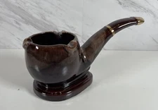 Vintage Ceramic Pipe / Cigar Ashtray National Potteries Co - Made In Japan