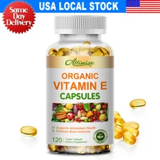 Vitamin E Oil 120 Softgels | Vit E Capsules for Hair Skin Nail Face Health