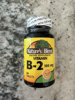Natures Vitamin B2 100 mg 100 tabs By Nature's Blend