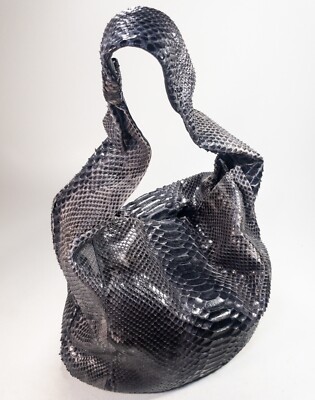 バッグ y2k Japan python leather shoulder bag Ghibli Luxury Python Snakeskin Leather Slouchy Hobo Shoulder Bag