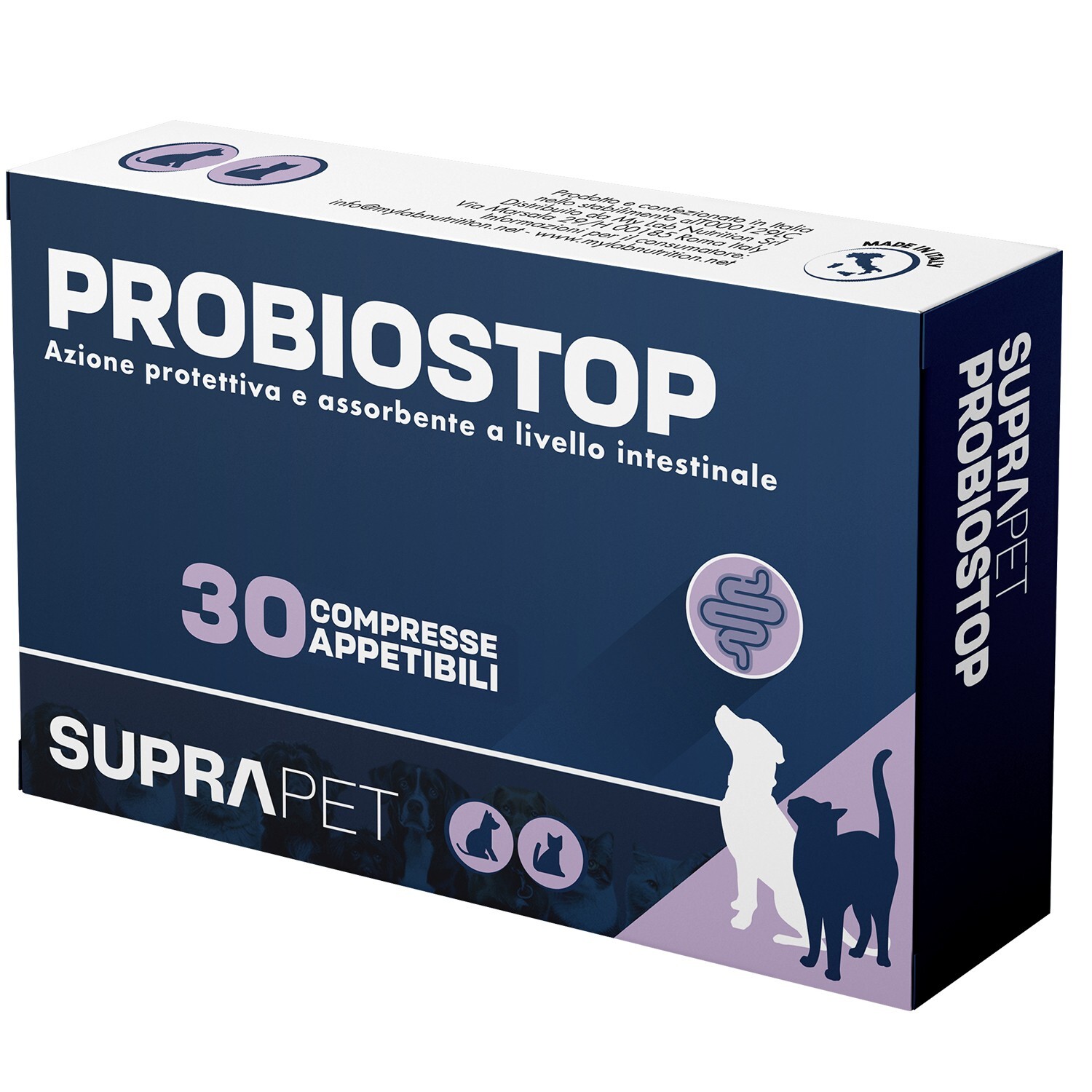 Suprapet Probiostop Probiotici Cane e Gatto 30 cpr - Flora Batterica Instinale