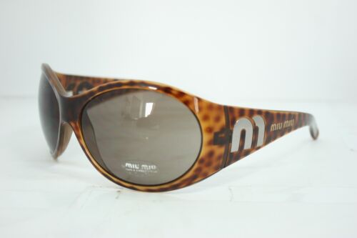 Miu Miu SMU12F 3AK-3N1 63mm Brown Havana Oversize Authentic NOS Sunglasses - Picture 1 of 7