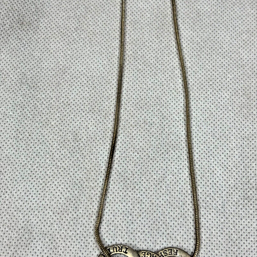 Truth Courage Respect Circle Pendant Necklace Silver Snake Chain Affirmation - Picture 11 of 14