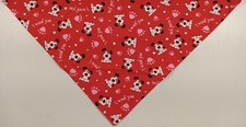 Dog Bandana/Scarf, Paw Prints, Hearts, Valentines, Red, XS, S, M, L