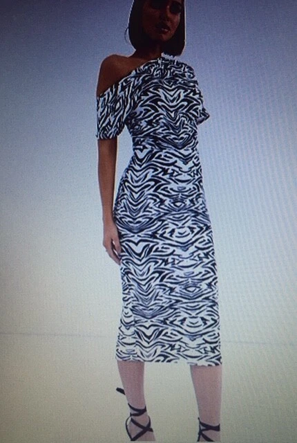 Pleated shoulder cheap pencil dress