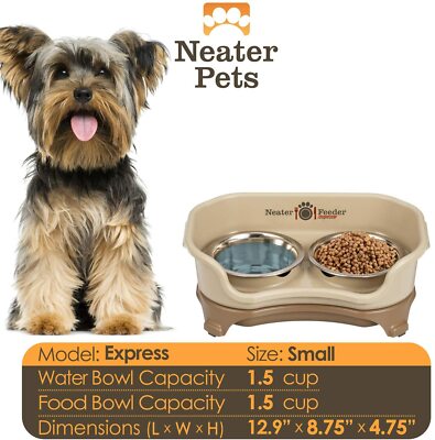 Raised Pet Bowls Small Dogs Elevated Dog Food Water Feeder Dish