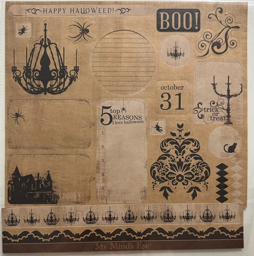 My Mind's Eye 12x12 Accessory Sheet-Variations-Lost & Found Halloween & More - Picture 21 of 24