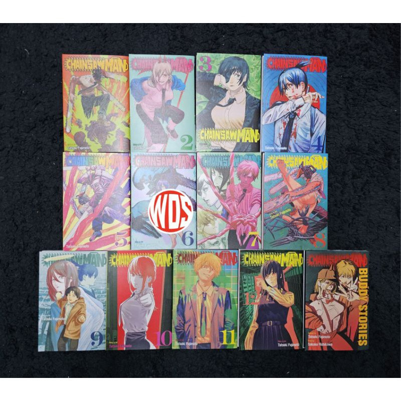 Manga Chainsaw Man Volumes 1 à 12 - Version Anglaise - Édition Softcover - Neuf - Livraison Rapide