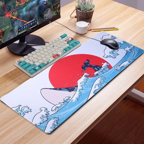 700x300mm Mousepad Gaming Mouse Pad Anti-Slip Coral Sea Rubber Mat Stitched Edge - Afbeelding 2 van 8