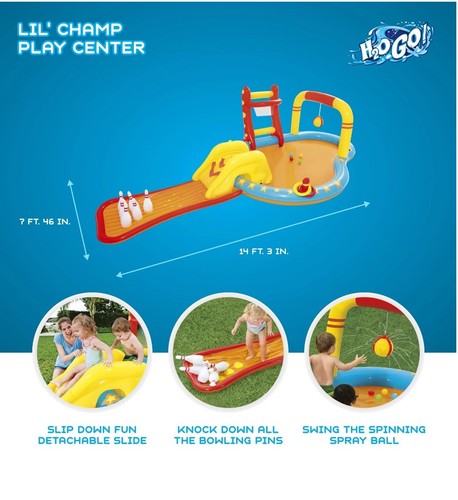 🔥NEU🔥H2OGO! Lil' Champ Play Pool Center mit Rutsche für Kinder - Bild 2 von 9