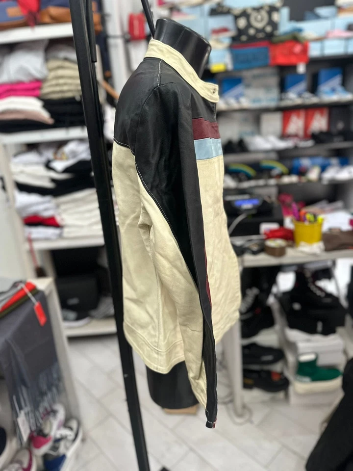 Куртка мужская кожаная Sensounico Tgs кремовая LLV913 - Изображение 2 из 4