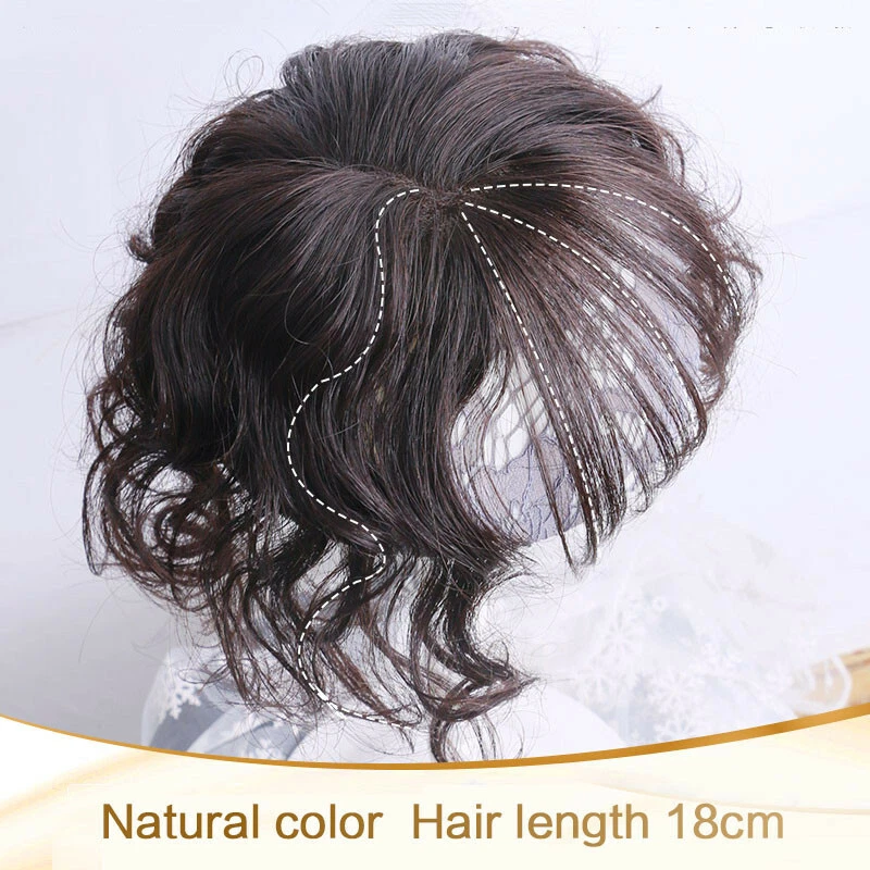 Clip de peluca de toupee ondulado rizado para mujeres en cabello humano real Foto 4 de 4