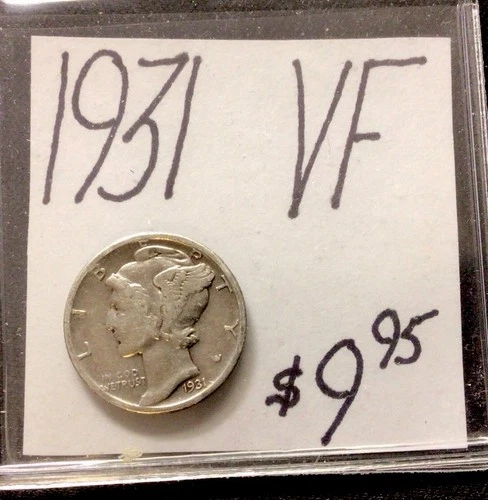 1931 Mercury Silver Dime VF! ENN Coins