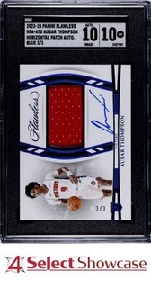 2023 TOPPA ORIZZONTALE IMPECCABILE AUTO BLU AUSAR THOMPSON #/3 POP 1 SGC 10 AUTO 10