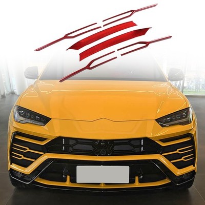 Red Real Carbon Fiber Front Grille Strip Trim For Lamborghini Urus 2018-2021