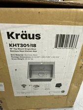 Kraus KHT301-18 Standart PRO 18" Drop In Single Basin Stainless - Stainless