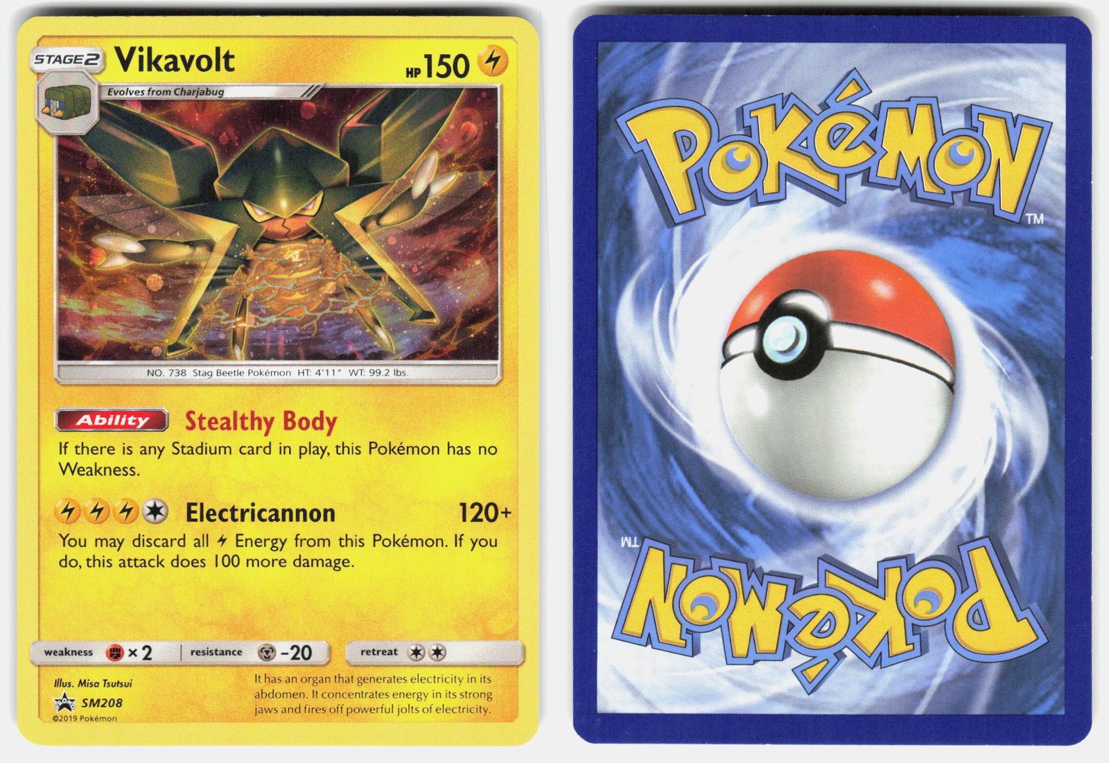 Vikavolt - SM208 Holo Promo Sun & Moon Promo Pokemon Lightly Played