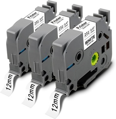 3x Schriftband TZe-231 12mm für Brother P-Touch PT-H100LB E100 H105 1000 1010