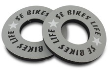 SE Racing "BIKE LIFE" old school BMX bicycle foam grip donuts BLACK  WHITE on