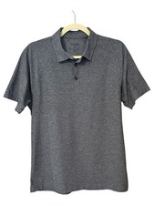 RHONE Men's Charcoal Heather Performance Polo Size M