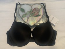 NWT CALVIN KLEIN BLACK PUSH UP PLUNGE BRA IN SIZE 38C