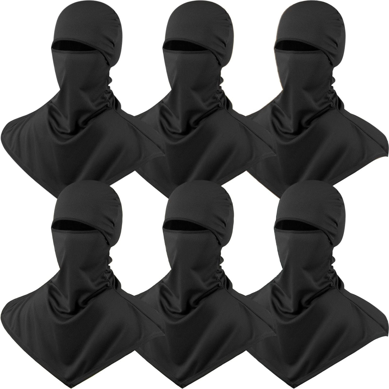 6 Pieces Balaclava Face Mask Cover Breathable Long Neck Covers for Men Women ...