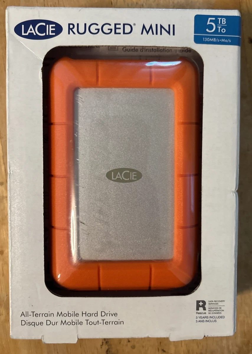 LaCie 5 TB Storage Capacity Portable External Hard Disk Drives for