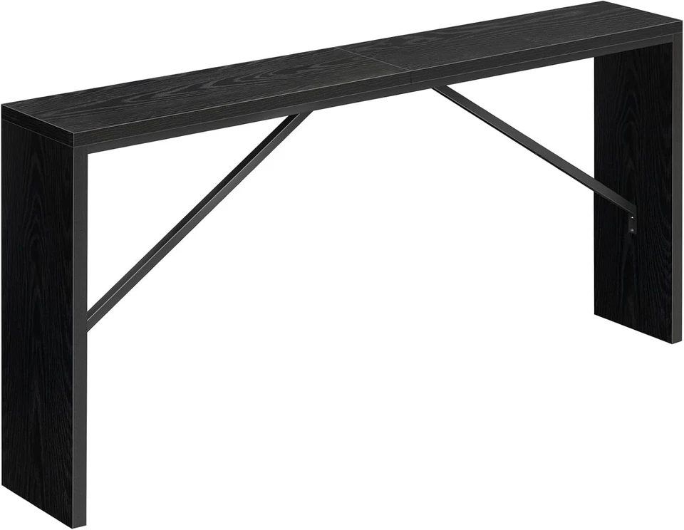 Console Table, 62.2" Long Sofa Table behind Couch, Narrow Entryway Table, Farmho - Image 3 of 4