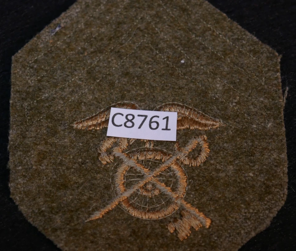 WWI US Army Quartermaster Corps QMC Corporal Rank Patch Wool War-Time Const. - Image 3 of 3