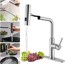 Grifo cocina cascada extra ble 3 modos acero inoxidable n quel cepillado