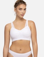 Underoutfit Adjustable Comfort Bra w/ Lace Straps-445 White, size XL