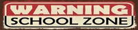 Holzschild 10X46 Cm Warning School Zone Deko Geschenk Schild