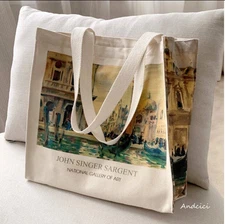 New The Libreria Venice Canvas Tote Bag | John Singer Sargent canvas Tote Bag