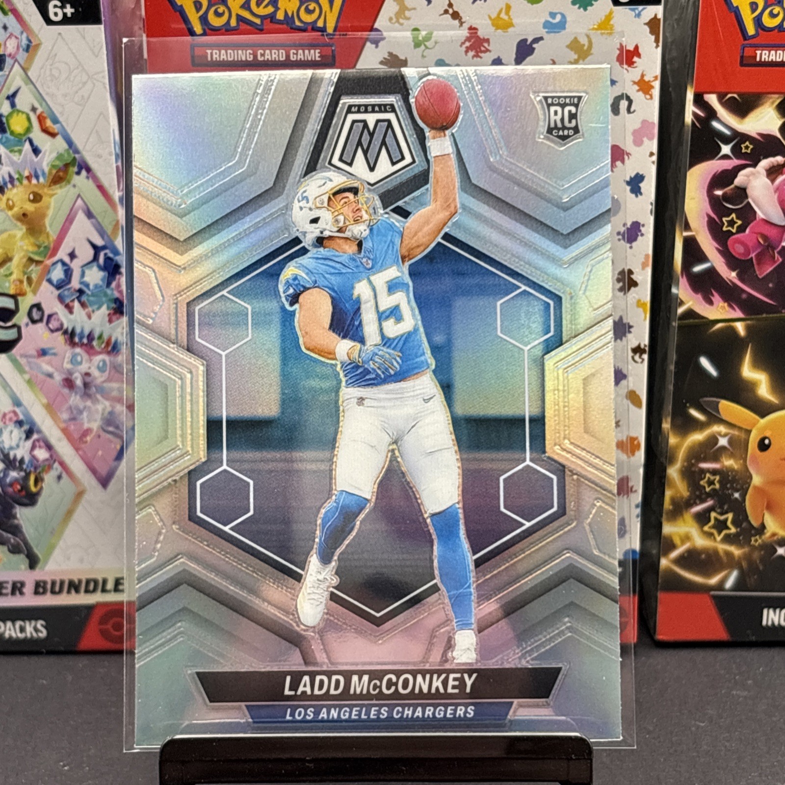 Ladd McConkey Panini Mosaic #334 Silver