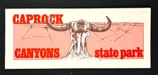 1986 Caprock Canyons State Park Quitaque Texas Vintage Travel Brochure Guide