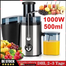 Entsafter Für Obst Und Gemüse Aus Edelstahl 1000W Elektrische Saftpresse 2 Modus
