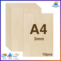 Sperrholzplatten A4 3Mm 10 StüCk FüR Basteln DIY Modellbau Brandmalerei Deko
