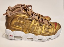 Preços baixos em Nike Supreme x Air More Uptempo Metallic Gold | eBay