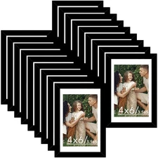18 Packs 4x6 Picture Frames Black, 4x6 Frames Bulk, Gallery Wall Frame Set, 4...