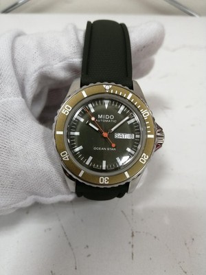 Mido Ocean Star M026830 Automatic Black Dial Khaki Day Date Men's Watch Used
