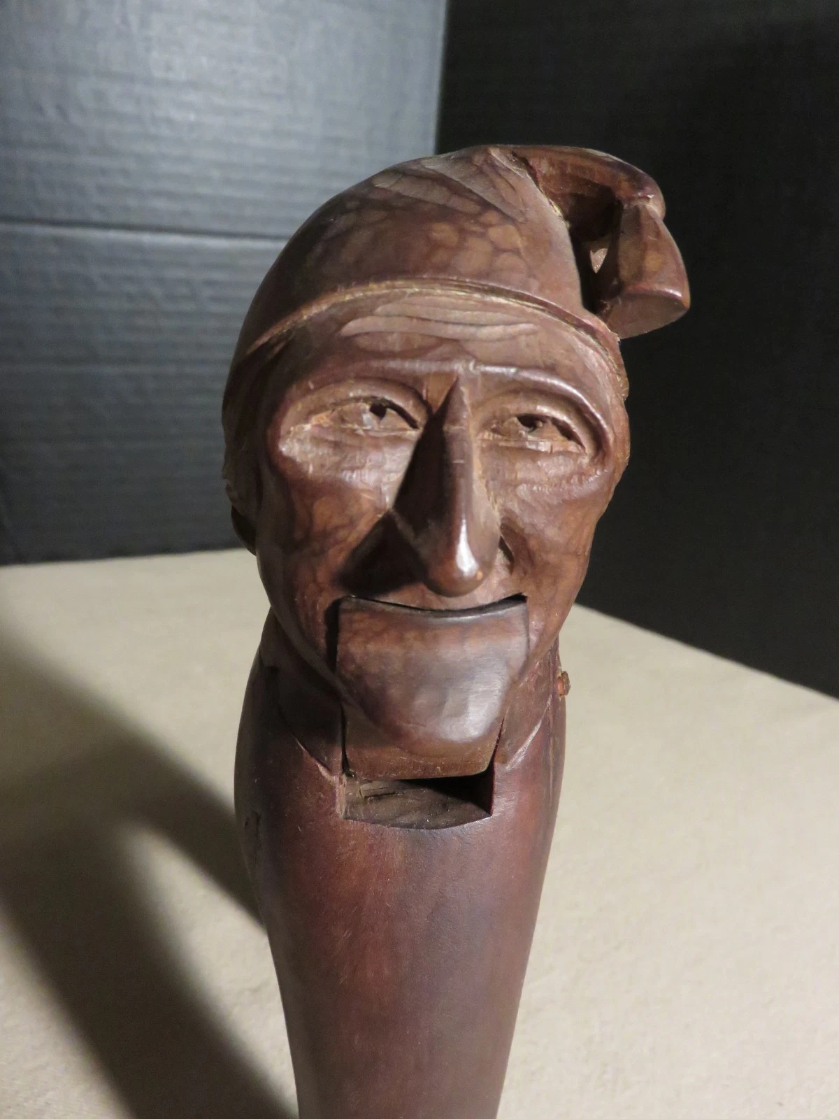 RARE Antique Black Forest Carved Wood Old Nutcracker 8"