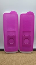 Set of 2 Tupperware Fresh and Pure Ice Cube Trays 2704A w Lids Raspberry 2705A