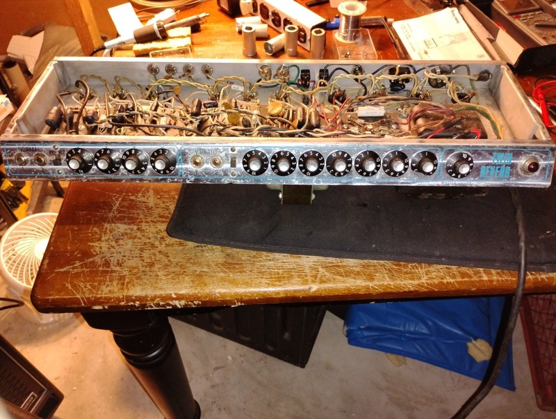Complete 1974 Fender Twin Reverb Chassis, With reverb tank assemble, Works