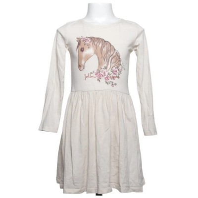Coodoo, Kleid, Größe: 116, Beige/Mehrfarbig, Baumwolle, Print, Mädchen #WAf