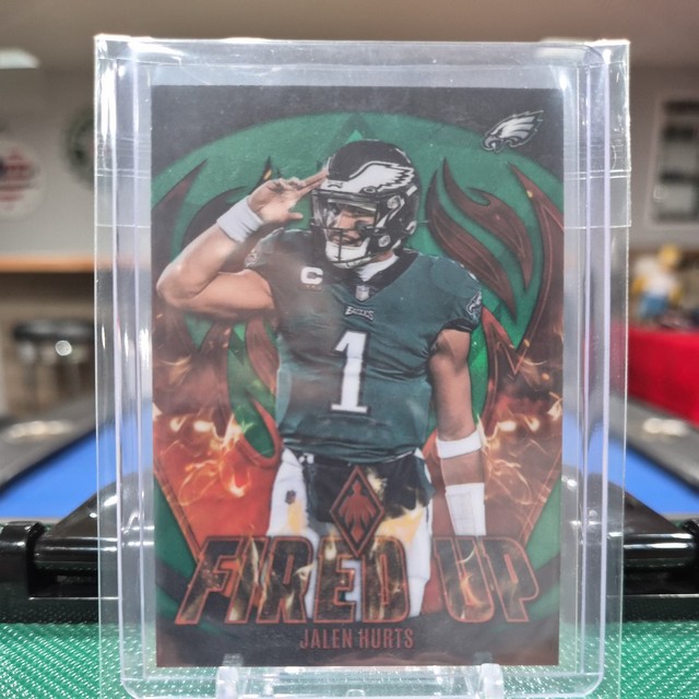 2023 Phoenix Jalen Hurts Fired Up Green Color Match #15 /15 Book End....!