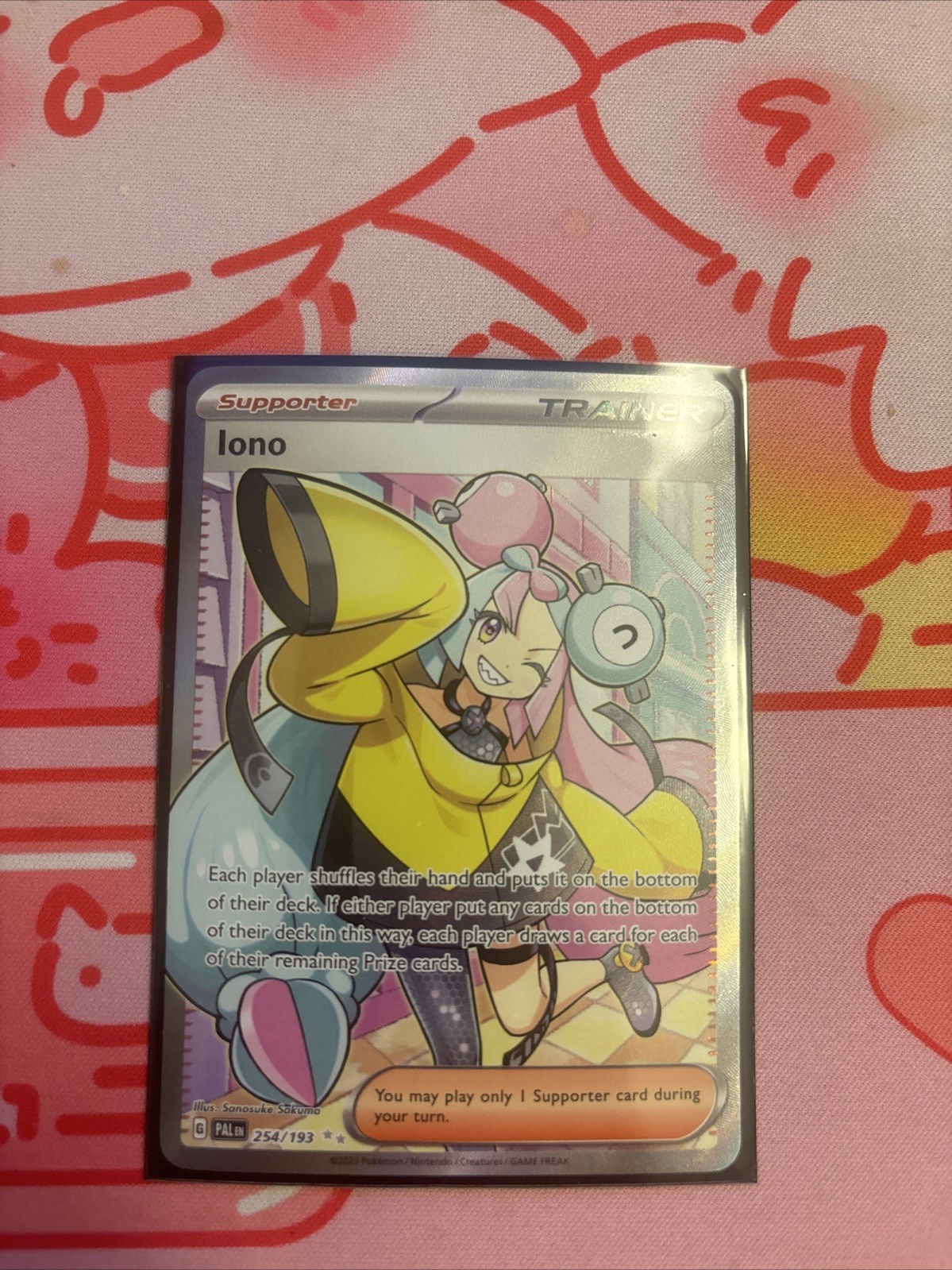 Pokémon TCG Iono 254/193 Full Art Trainer Paldea Evolved Ultra Rare