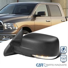 Fit 09-12 Dodge Ram 1500 Power Heated Driver Side Black Mirrorled Signalpuddle