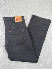 Levi's 569 Jeans Men 38x34 (40x32) Black Dark Wash Loose Fit Straight Leg Baggy