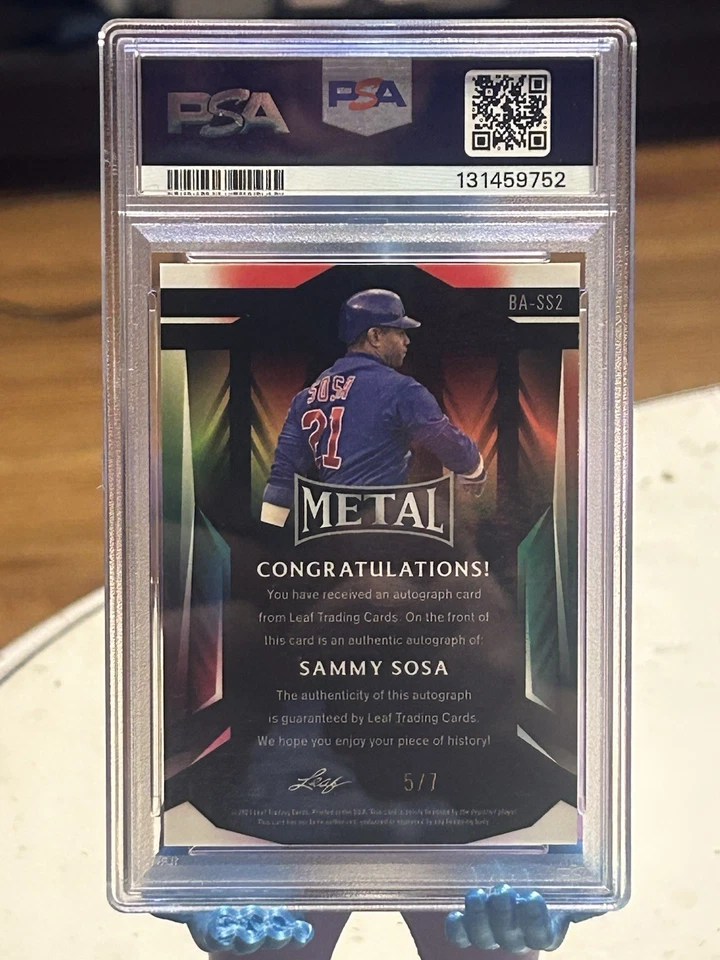 Autógrafos de folha de metal 2023 Sammy Sosa #BA-SS2 - Imagem 2 de 2