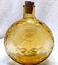 VTG Wheaton Amber Glass Decanter Bottle 1985 w Stopper